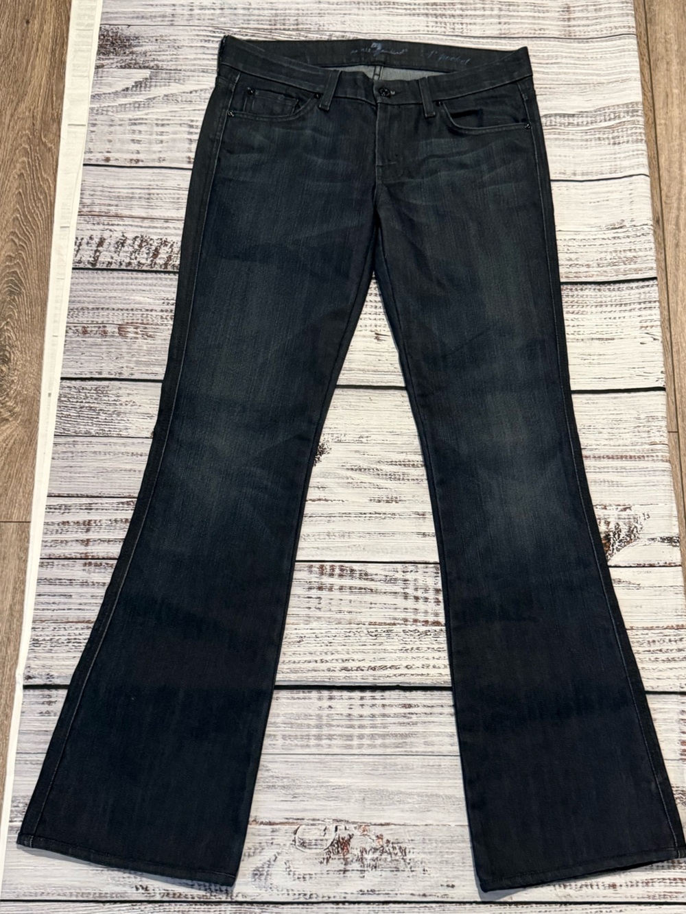 Y2K 7 For All Mankind St. Petersburg A Pocket Flare Jeans Size 29